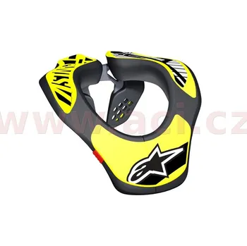 Motocyklový chránič krční chránič NECK SUPPORT 2020, ALPINESTARS - Itálie, dětský (žlutý fluo/černý, vel. UNI)