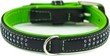 Obojek pro psa Nobby Pacific Deluxe s krystaly Swarovski zelený 47 cm