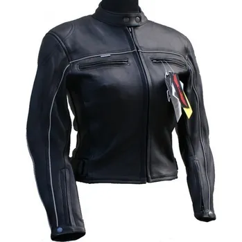 Moto bunda L&J Dámská kožená moto bunda SILVERLINE černá L