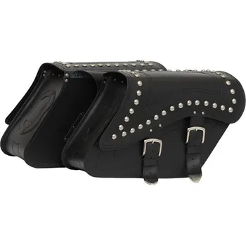 Zavazadlo na motocykl Kožené boční brašny KOSSO s cvoky