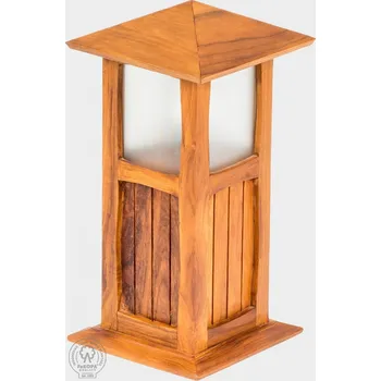 FaKOPA Dřevěná zahradní lampa Déborah