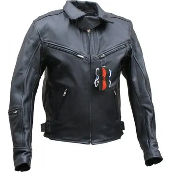 Moto bunda L&J Kožená bunda na motorku TRADE černá L