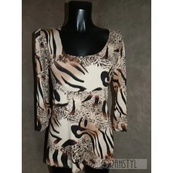 Dámská halenka Halenka ŠÁHAL, Barva Tygr, Velikost XXL 48, Materiál 96% Viskoza 4% Lycra