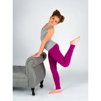 Dívčí legíny Dívčí legíny elastické červené , velikost 146, Barva červená, Složení materiálu 98% bavlna 2% lykra