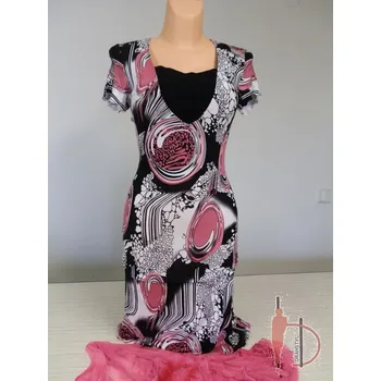 Dámské šaty ŠATY BOBA, Barva Růžová, Velikost XL 44, Materiál 96% Viskoza 4% Lycra