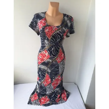 Dámské šaty Šaty dámské MOLANA, Barva Pestrá, Velikost XXL 48, Materiál 96% Viskoza 4% Lycra