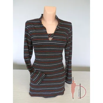 Dámské tričko Tunika, triko Vaness 40,42, Barva Červenočerná, Velikost 42 - na zakázku, Materiál 96% Viskoza 4% Lycra