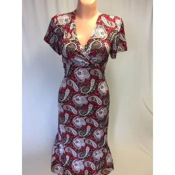 Dámské šaty Dámské letní šaty KLERA 42, Barva Červená, Velikost L 42 , Materiál 96% Viskoza 4% Lycra