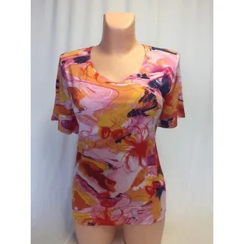 Dámský top duhový, Barva Oranžová, Velikost XL48, Materiál 96% Viskoza 4% Lycra