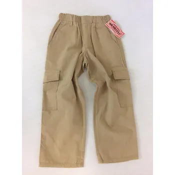 Chlapecké kalhoty Chlapecké slabé kalhoty do školky s kapsama, velikost 104, Barva béžová, Složení materiálu 100% Bavlna