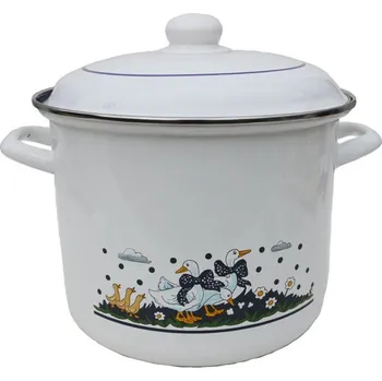 Hrnec Smaltovaný hrnec s poklicí 8 L Kachničky (Smaltovaný hrnec s poklicí, objem 8 L Kachničky)