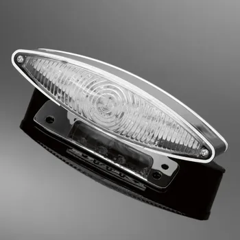 Osvětlení pro motocykl Koncové moto světlo Highway Hawk TECH GLIDE s LED, držák SPZ, E-mark, chrom (1ks)