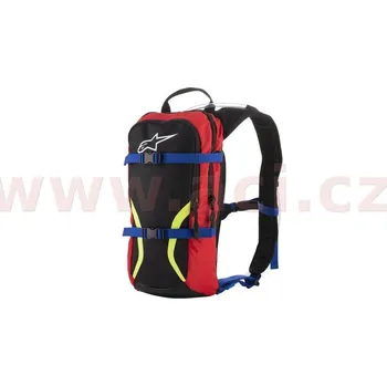 Zavazadlo na motocykl hydrobag IGUANA, ALPINESTARS (černá/modrá/červená/žlutá fluo, celkový objem 6 l, objem hydrobagu 1,5 l)