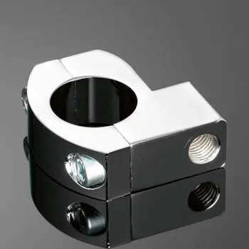 Zrcátko pro motocykl Univerzální objímka Highway Hawk na řidítka 22mm, pro zpětná zrcátka, chrom (1ks)