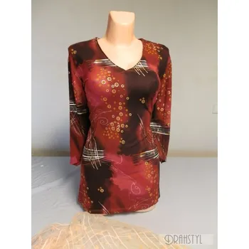 Dámské šaty Společenská halenka SOPOLLA, Barva Červená, Velikost XXXL56, Materiál 96% Viskoza 4% Lycra