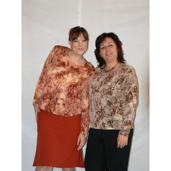 Dámská halenka Halenka Kiki, Barva Hnědá, Velikost XXL 48, Materiál 92% Pes 8% Spandex