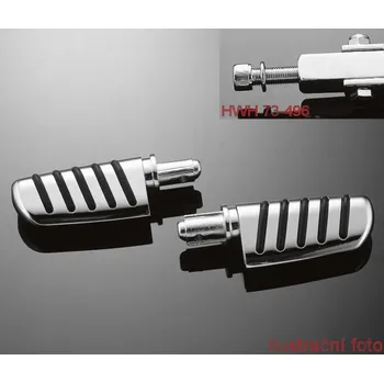 Stupačky Highway Hawk TECH GLIDE, se šroubem (pár) Chrom