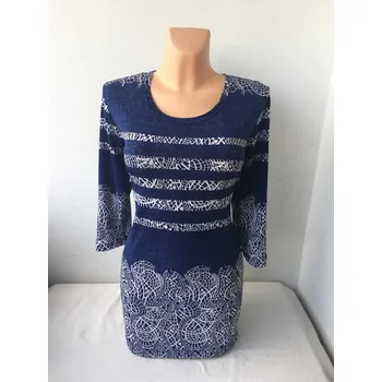 Dámská tunika Halenka PAULÍNA 3/4 rukáv, Barva Modrá, Velikost L 42 , Materiál 98% Polyester 2% Lycra