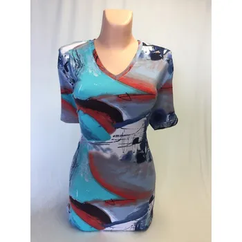 Dámská tunika Halenka BOKADA, Barva Tyrkysová, Velikost XXL 48, Materiál 98% Polyester 2% Lycra