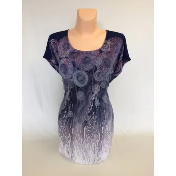 Dámská tunika Halenka, nebo krátké šaty KIKA, Barva Modrá, Velikost XXXL 54, Materiál 98% Polyester 2% Lycra