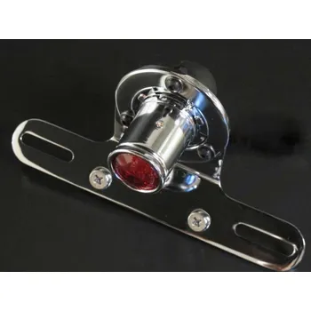 Osvětlení pro motocykl Moto světlo koncové Highway Hawk SHOTGUN s držákem SPZ, E-mark, LED, chrom (1ks)