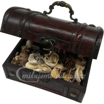 Dárková krabička Střední dřevěná dárková truhlička naplněná Pot-pourri