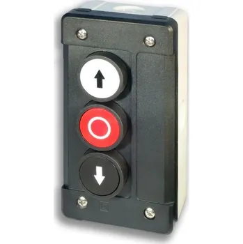 Garážová vrata ovládací trojtlačítko GfA - klíčový spínač s tlačítky - povelové tlačítko Otevřít / Stop / Zavřít, na omítku