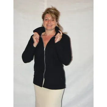 Dámský svetr Dámská černá mikina pod zadek, Barva Černá, Velikost XL46, Materiál 100% Polyester