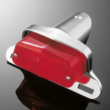 Osvětlení pro motocykl Highway Hawk Koncové světlo na motorku LUCAS s držákem SPZ, chrom (1ks)