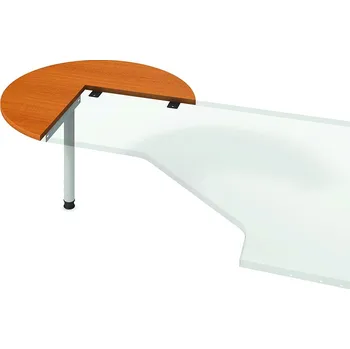 Psací stůl Hobis Přídavný stůl GP 21 L Barva desky stolu: bílá, Barva kovu: černá