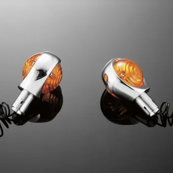 Osvětlení pro motocykl Moto blinkry na řídítka 22mm Highway Hawk 56mm, chrom (2ks)