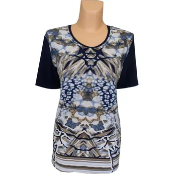 Dámská halenka Halenka XENLU, Barva Modrá, Velikost XL 44, Materiál 98% Polyester 2% Lycra