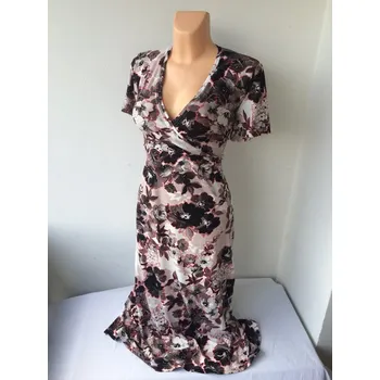 Dámské šaty Šaty s květy dlouhé i krátké RERA, Barva Jako na obrázku, Velikost XXL 48, Materiál 96% Viskoza 4% Lycra