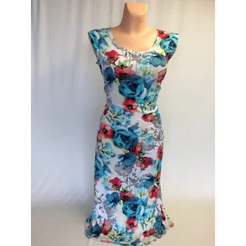 Dámské šaty Šaty na léto ARIANA, Barva Světle modrá, Velikost XXXL 54, Materiál 96% Viskoza 4% Lycra