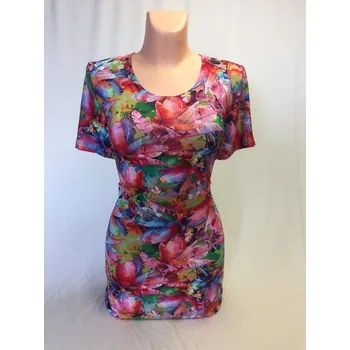 Dámská tunika Veselá letní halenka JIKADA, Barva Červená, Velikost XL46, Materiál 96% Viskoza 4% Lycra