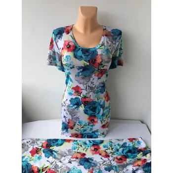 Dámský kostýmek Kostým AVA, Barva Světle modrá, Velikost XL 44, Materiál 96% Viskoza 4% Lycra