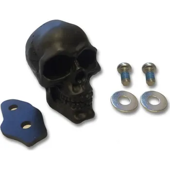 Polep vozidla Highway Hawk Soška na blatník, cracked skull (lebka), černá Černá