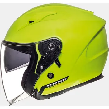 Helma na motorku MT Přilba na skůtr Avenue SV Fluo žlutá L
