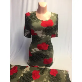 Dámské šaty Dvoudílné zelené šaty BAČA, Barva Zelená, Velikost XL48, Materiál 96% Viskoza 4% Lycra