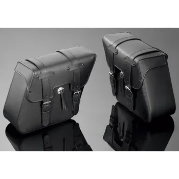 Zavazadlo na motocykl Motocyklové brašny Highway Hawk COLOREDO, kůže (2ks) Černá