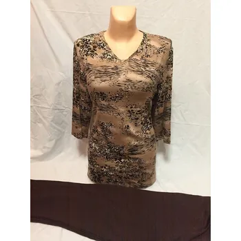 Dámská tunika Dámské tepláky a soupravy, Barva Hnědá, Velikost XXXL 54, Materiál 96% Viskoza 4% Lycra