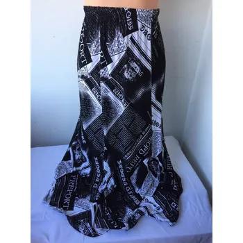 Dámská sukně Dlouhá široká sukně NOV, Barva Černá, Velikost XL48, Materiál 96% Viskoza 4% Lycra