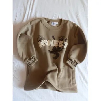 Dívčí mikina Mikina HONEST 122, velikost 122, Barva Oranžovočervená, Složení materiálu 100% Bavlna