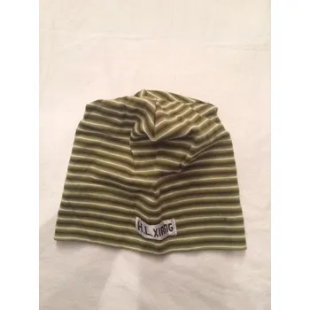 Čepice Dětská proužkovaná čepička, velikost 1-5 LET, Barva jako na obrázku 2, Složení materiálu 98% bavlna 2% lykra