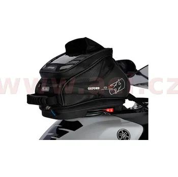 Zavazadlo na motocykl tankbag na motocykl Q4R QR, OXFORD - Anglie (černý, s rychloupínacím systémem na víčka nádrže, objem 4 l)