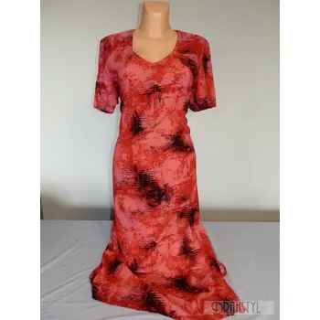 Dámské šaty Červené šaty 42 -56, Barva Červená, Velikost XXL 48, Materiál 100% Viskoza