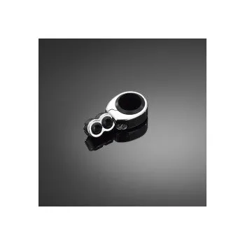 Motodoplněk Kabelové svorky DUO Highway Hawk pro řídítka r= 25mm - dvojité, chrom 25