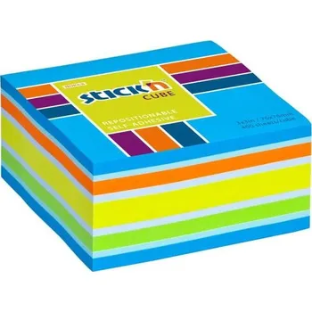 Samolepící bloček Bloček samolepicí Stick´n 76 x 76 mm, mix modrá, 400 lístků