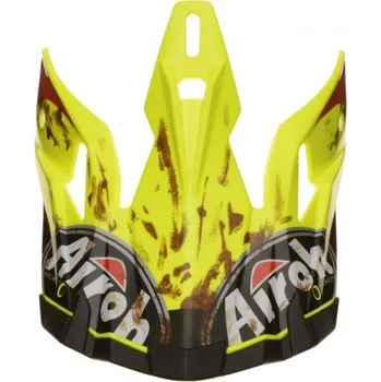 Helma na motorku náhradní kšilt pro přilby AVIATOR 2.2 Six days 2017, AIROH - Itálie (žlutá/červená)