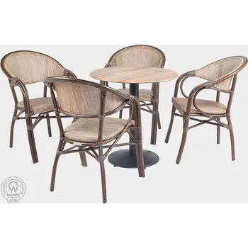 Zahradní nábytek FaKOPA Venkovní set 4x křeslo stůl, do zátěžových prostor Luz